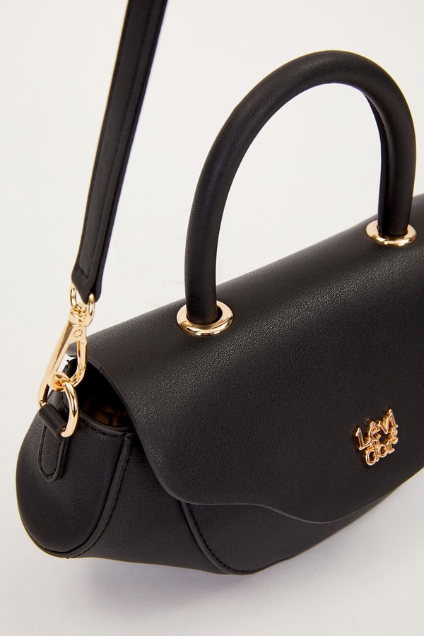 LevidorSiyah Geometrik Model Omuz Çantası