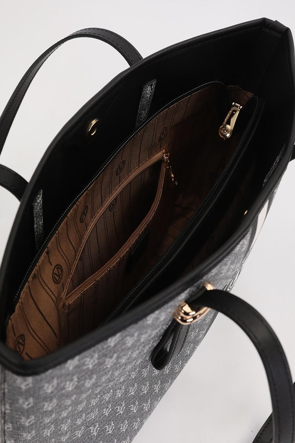 LevidorSiyah Gold Akseusar Detaylı Omuz Çantası