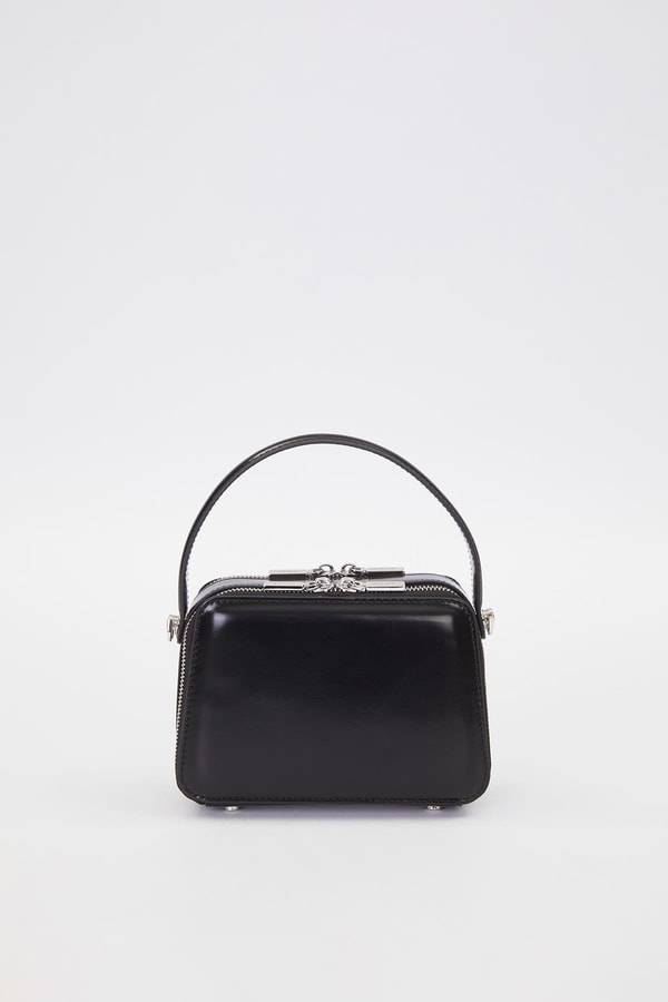 LevidorSiyah Kare Bombe Görünümlü Omuz Çantası