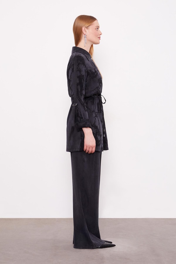 LevidorSiyah Kemerli Kol Detaylı Cupra İkili Takım