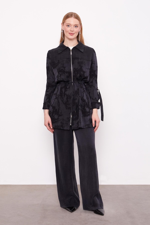 LevidorSiyah Kemerli Kol Detaylı Cupra İkili Takım