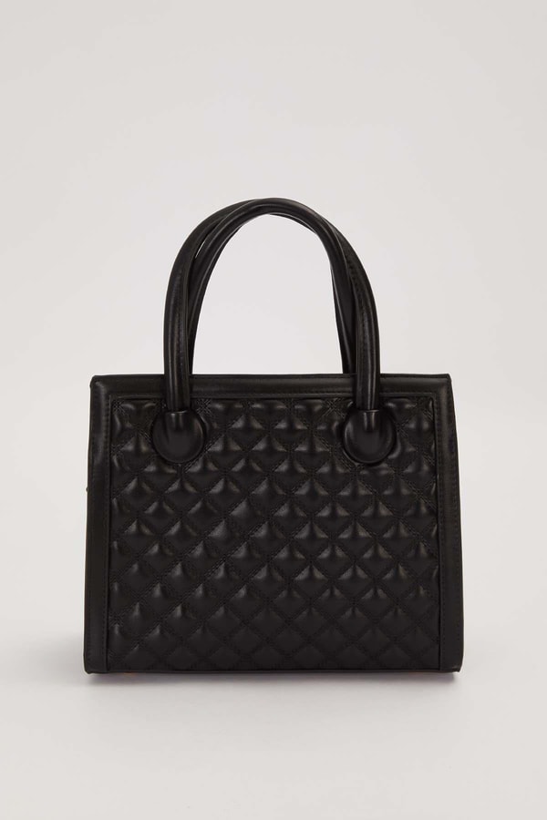 LevidorSiyah Kendinden Dokulu El Çantası