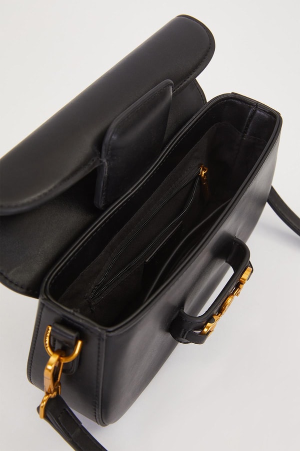 LevidorSiyah Kilit Zincirli Omuz Çantası