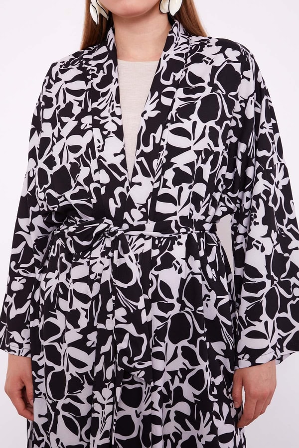LevidorSiyah Kimono Pantolon Takım