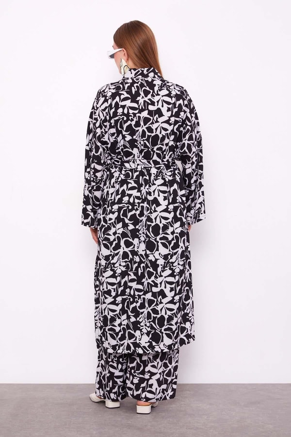 LevidorSiyah Kimono Pantolon Takım