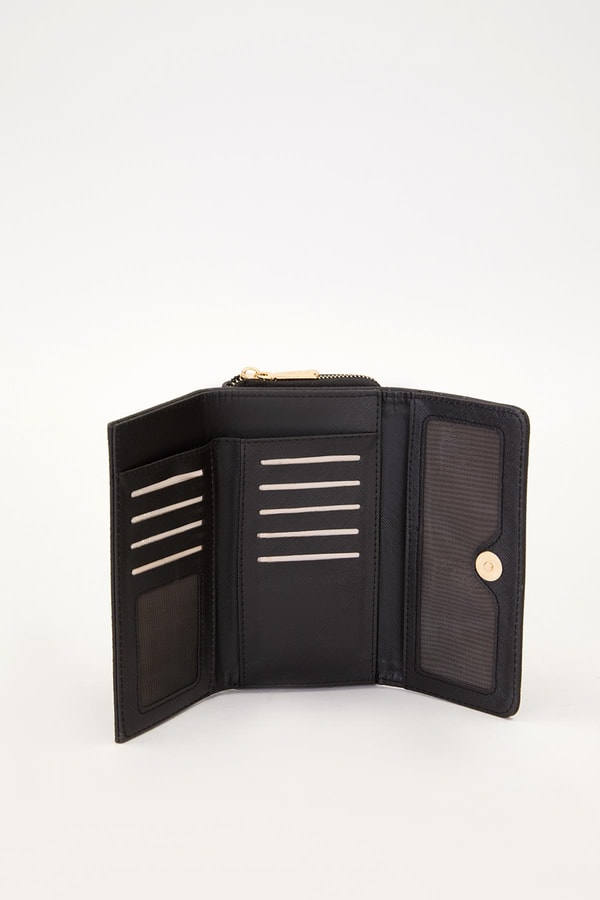 LevidorSiyah Logo Detay Cüzdan