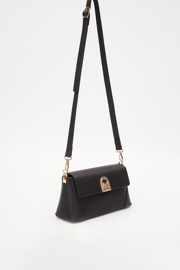 LevidorSiyah Logo Detay Omuz Çantası