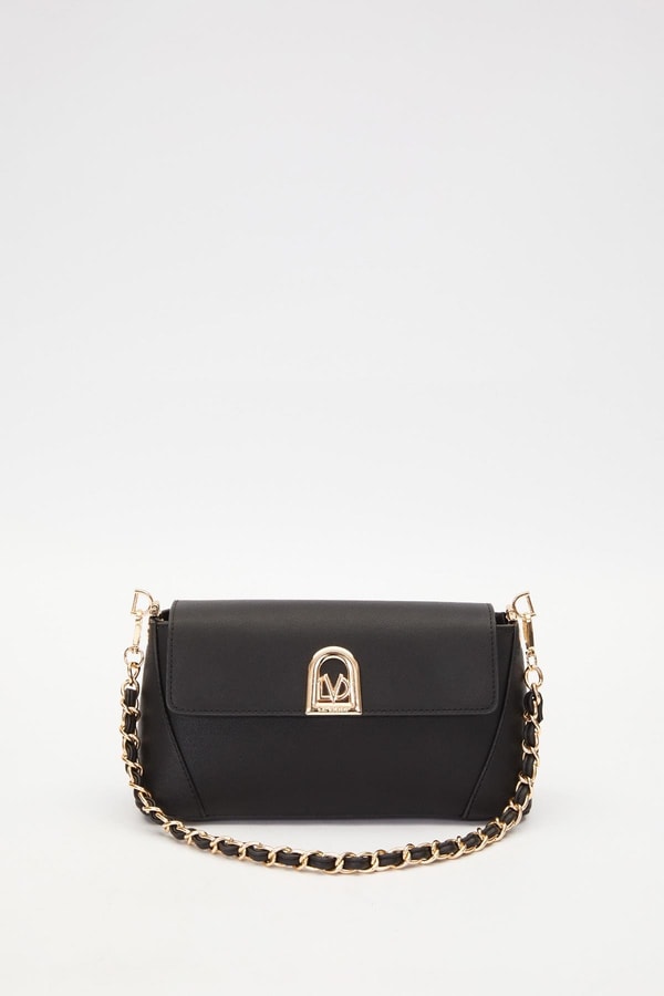 LevidorSiyah Logo Detay Omuz Çantası