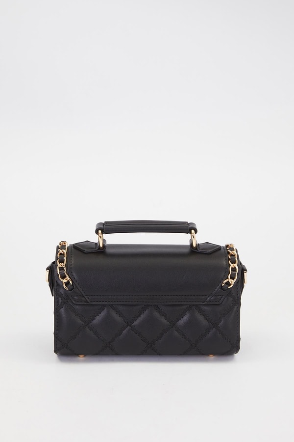 LevidorSiyah Metal Halka Detay Omuz Çantası