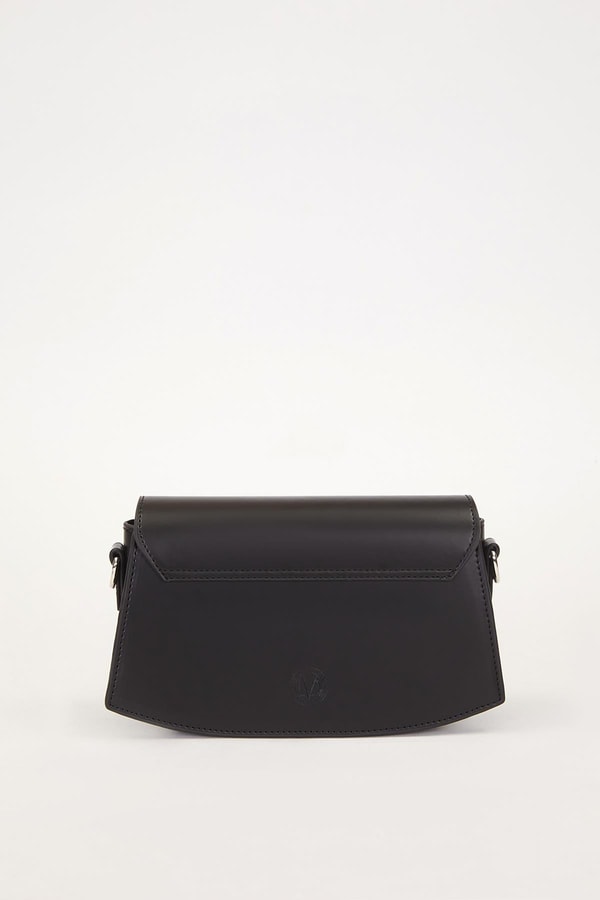 LevidorSiyah Metal Kilit Omuz Çantası