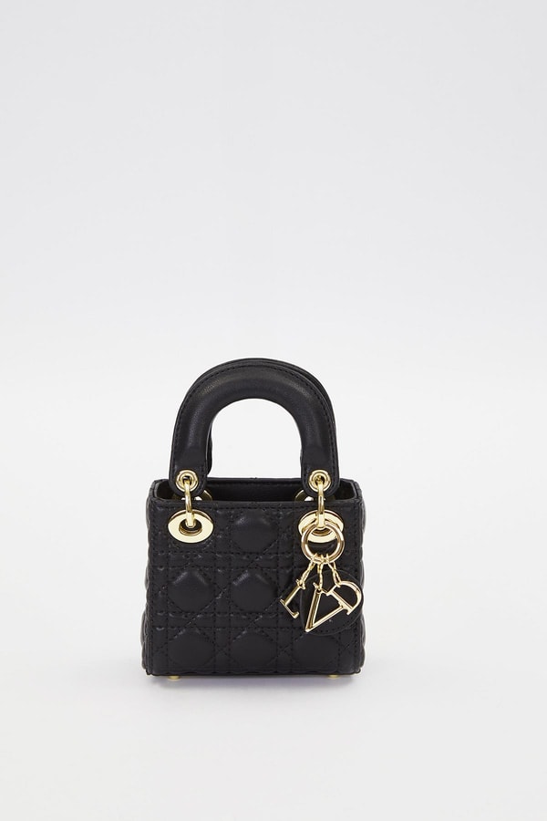 LevidorSiyah Mini Kapitone El Çantası