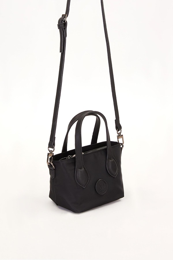 LevidorSiyah Mini Saten Çanta