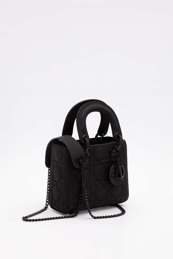 LevidorSiyah Mini Zincir Aksesuarlı El Çantası