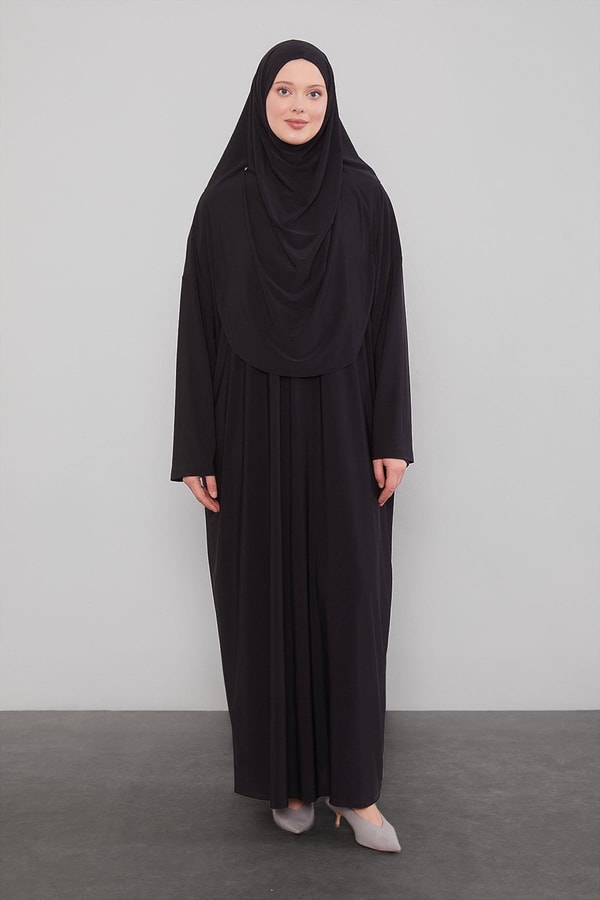 LevidorSiyah Pratik Namaz Elbisesi