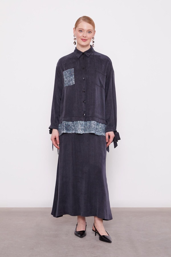 LevidorSiyah Pul Payet Detaylı Cupra İkili Takım