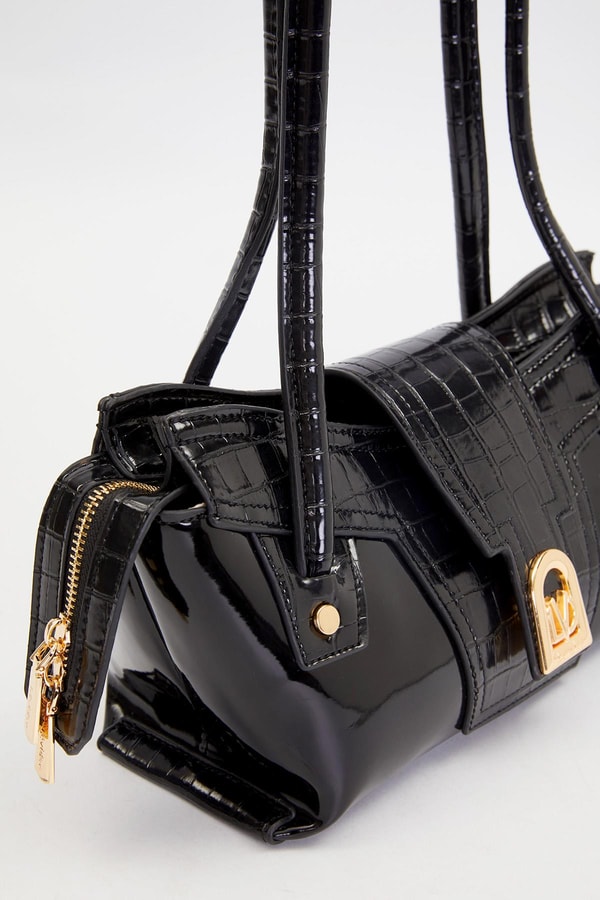 LevidorSİYAH RUGAN Baget Omuz Çantası