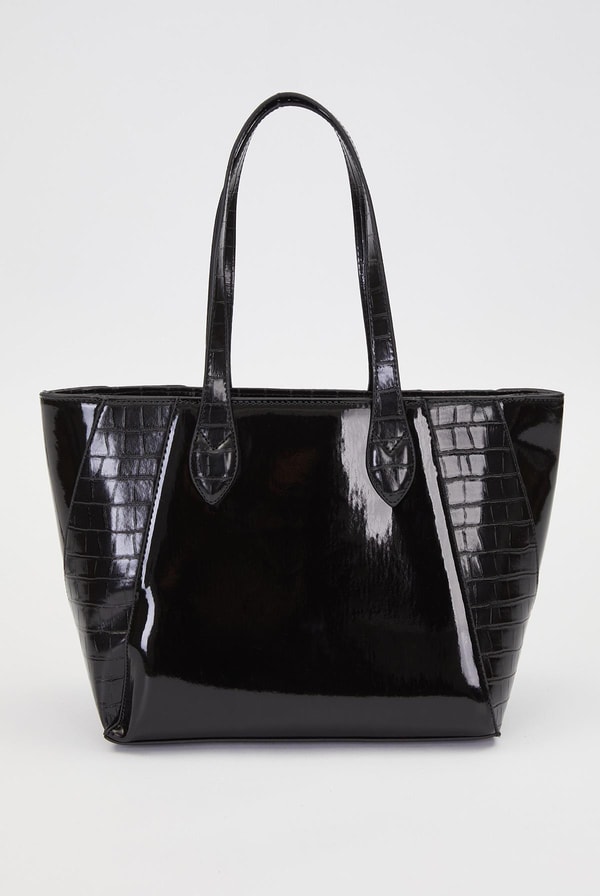 LevidorSİYAH RUGAN Deri Detay Omuz Çantası