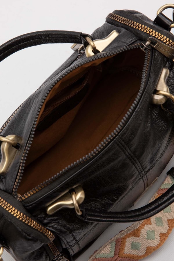 LevidorSiyah Taş Aksesuar Detaylı Omuz Çantası