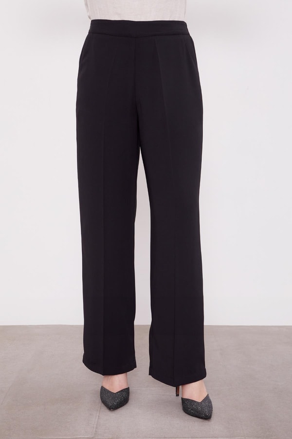 LevidorSiyah Taşlı Saten Ceket Üçlü Takım