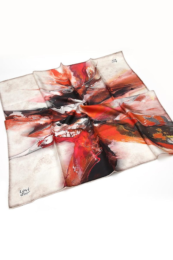 LevidorSiyah Twill Saf İpek Eşarp