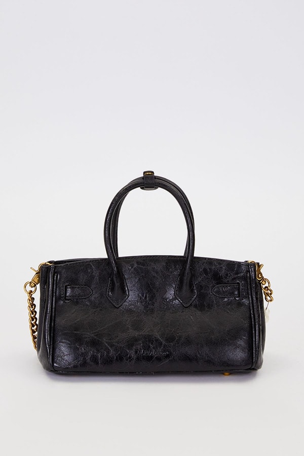 LevidorSiyah Uzun İnci Askılı Omuz Çantası