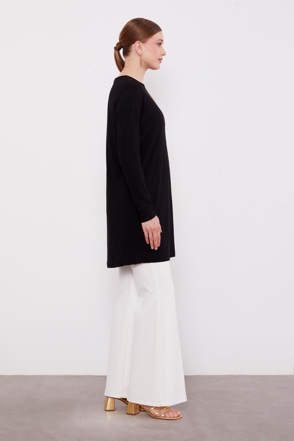 LevidorSiyah Uzun Kollu Sandy İçlik