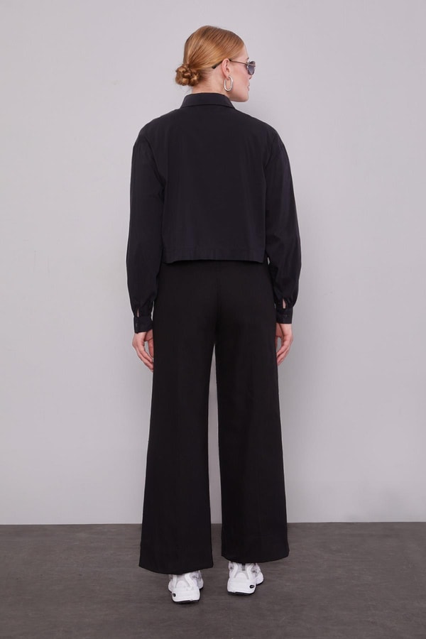 LevidorSiyah Wideleg Pantolon