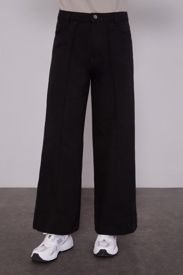 LevidorSiyah Wideleg Pantolon
