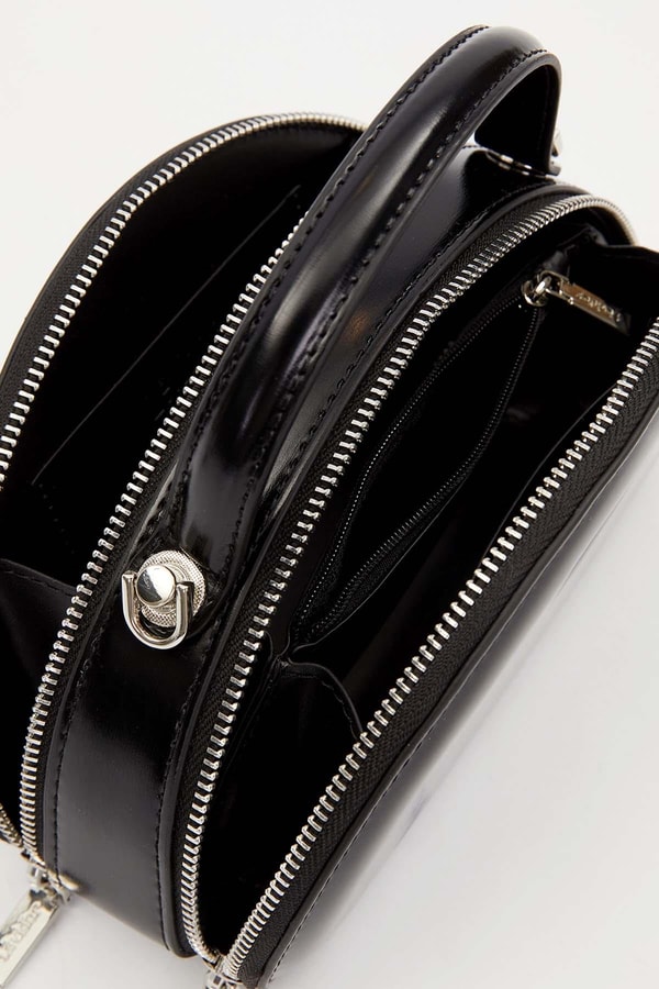 LevidorSiyah Yarım Ay Model Omuz Çantası