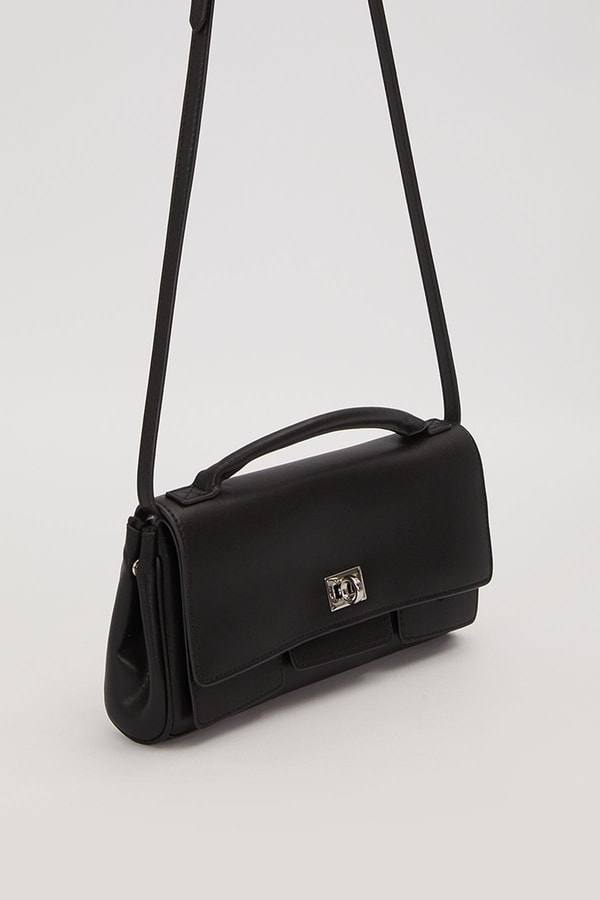 LevidorSiyah Yatay Form Omuz Çantası