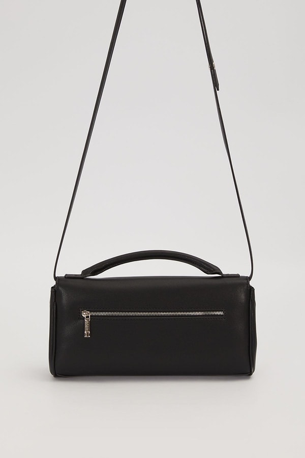 LevidorSiyah Yatay Form Omuz Çantası