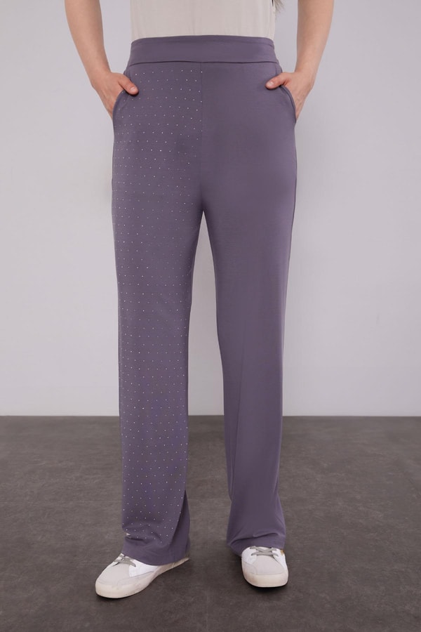 LevidorSiyah Yonca Desen Detaylı İkili Takım