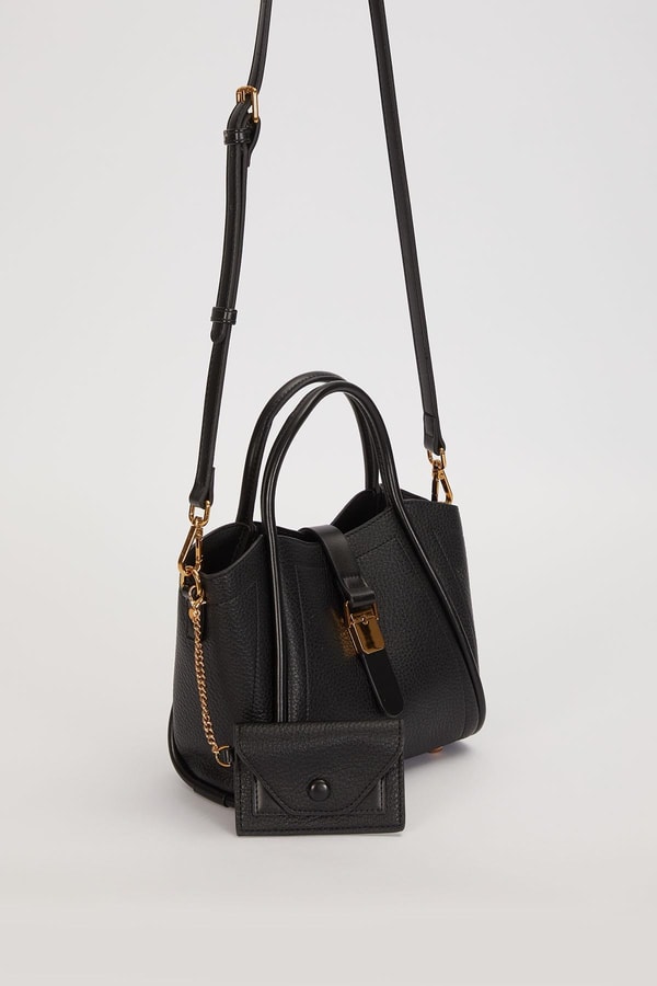 LevidorSiyah Zarf Cüzdan Detaylı El Çantası