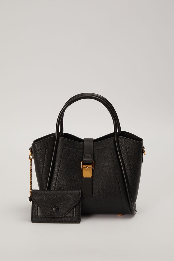 LevidorSiyah Zarf Cüzdan Detaylı El Çantası