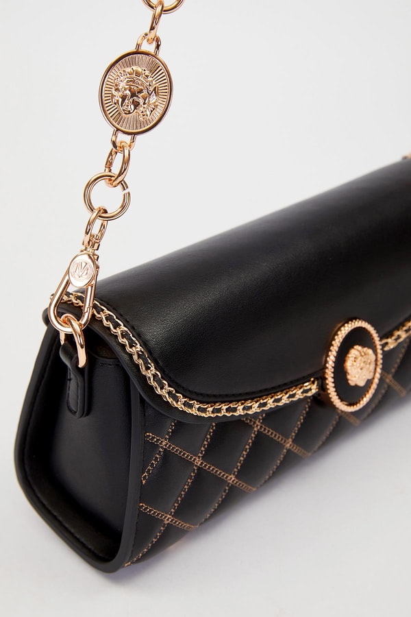 LevidorSiyah Zincir Askı Detay Omuz Çantası