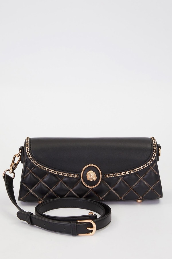 LevidorSiyah Zincir Askı Detay Omuz Çantası