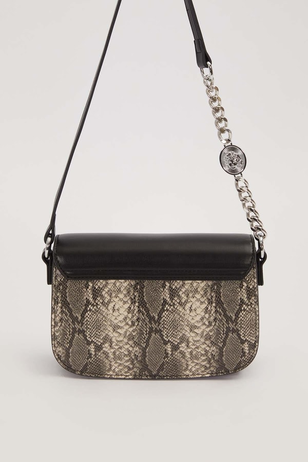 LevidorSiyah Zincir Ve Deri Askılı Omuz Çantası