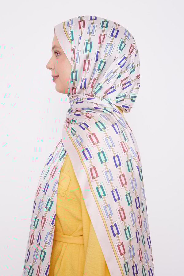 LevidorSomon Kare Zincir Desen Angel Şal