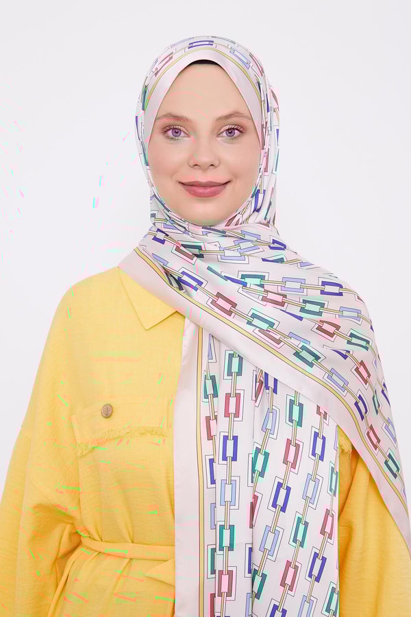 LevidorSomon Kare Zincir Desen Angel Şal