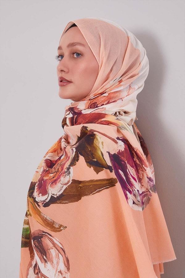 LevidorSomon Lale Desen Pamuk Şal