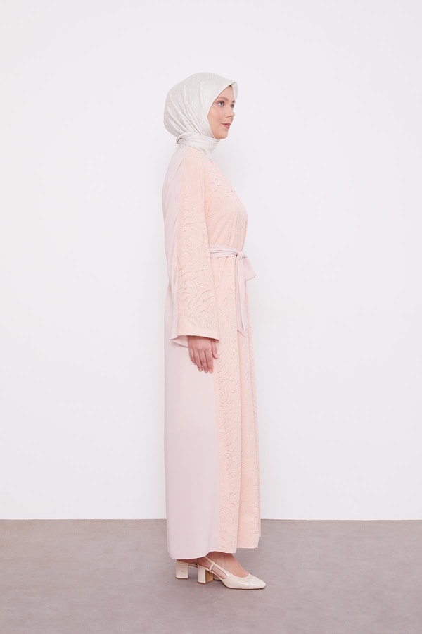 LevidorSomon Payet İşlemeli Kuşaklı Ferace