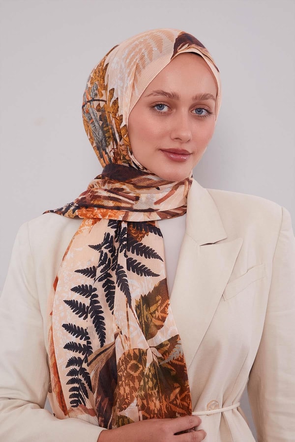 LevidorSomon Yaprak Desen Pamuk Şal