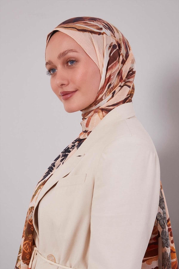 LevidorSomon Yaprak Desen Pamuk Şal
