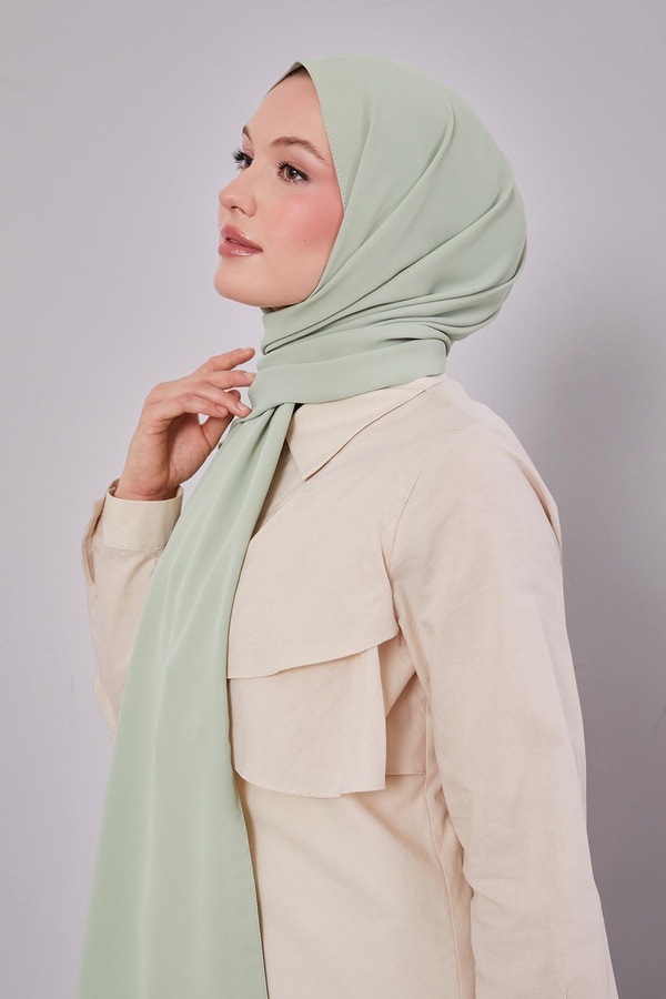 LevidorSu Yeşili Düz Trend Şal