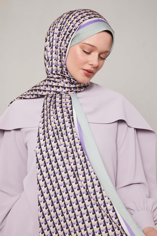 LevidorSu Yeşili Üç Boyut Desen Club Şal