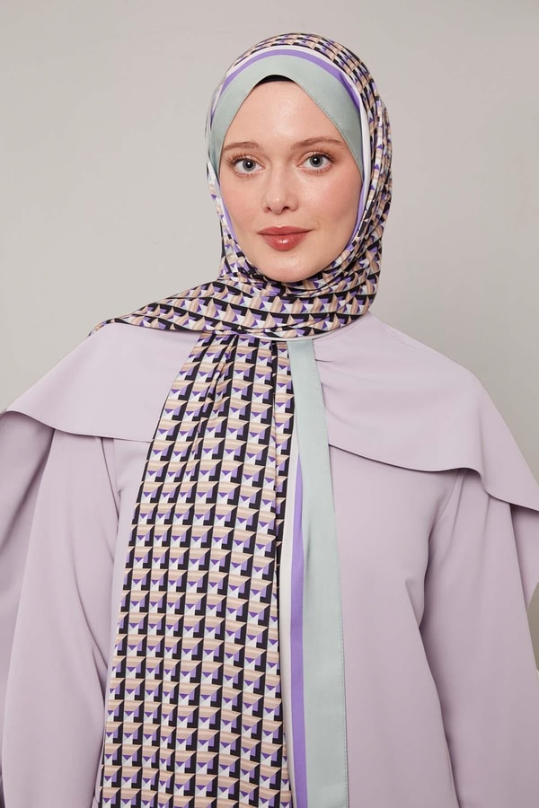 LevidorSu Yeşili Üç Boyut Desen Club Şal