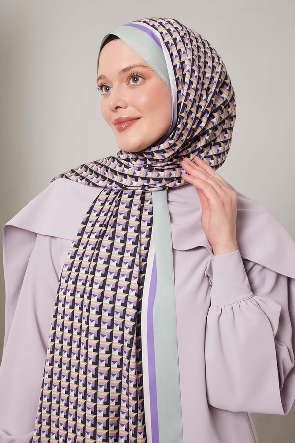 LevidorSu Yeşili Üç Boyut Desen Club Şal