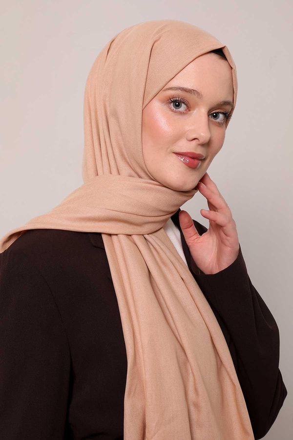 LevidorSütlü Kahve Düz Tensel Şal
