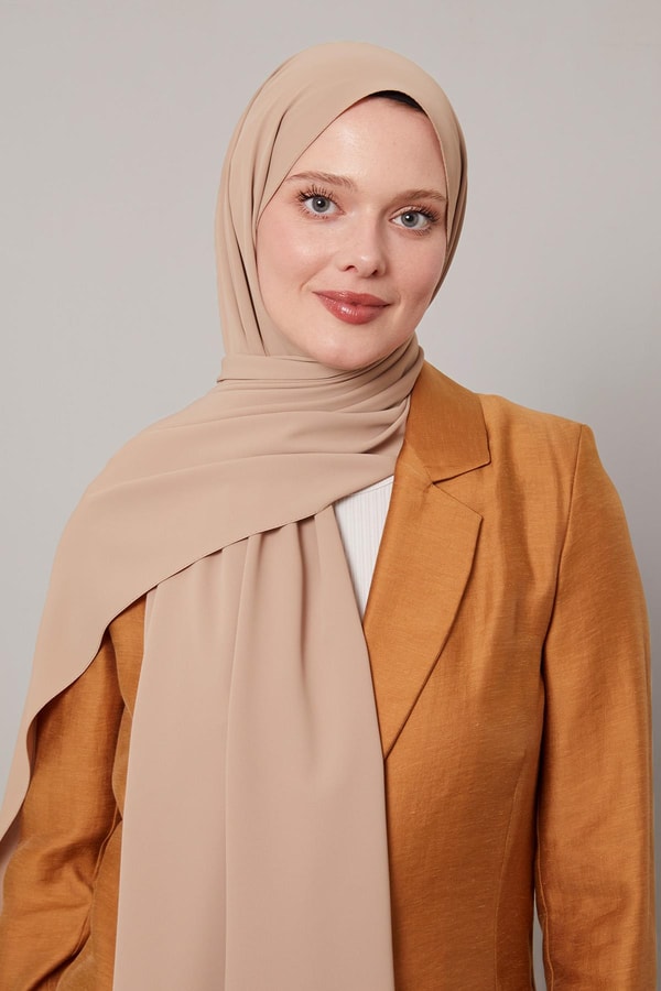 LevidorSütlü Kahve Düz Trend Şal