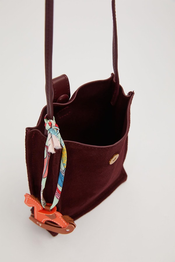 LevidorTaba Süet Uzun Askılı Omuz Çantası